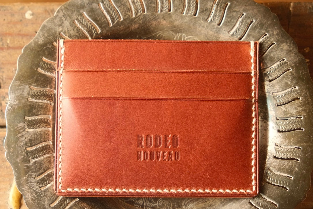 The Larry Wallet - Classic Card Holder with Premium Cognac Leather