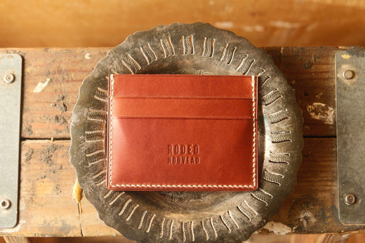 The Larry Wallet - Classic Card Holder with Premium Cognac Leather