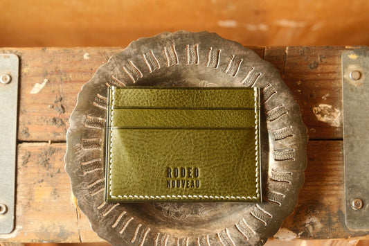 The Larry Wallet - Classic Card Holder with Premium Olive Leather